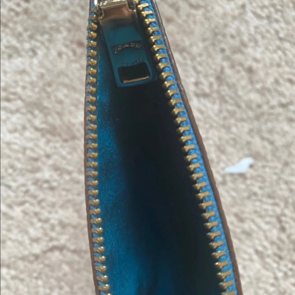 Coach wallet with blue lining